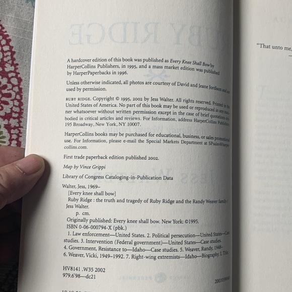 Ruby Ridge Book - Picture 5 of 6